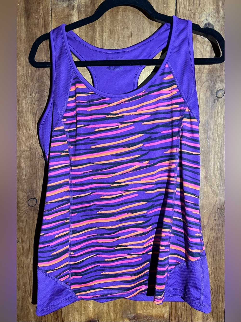Tek Gear Purple Striped Athletic Tank Top - Women's Activewear